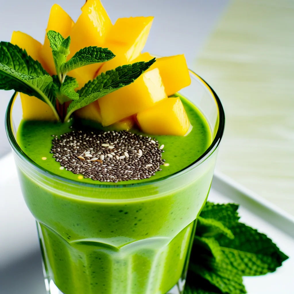 Smoothie Énergisant Tropical au Spiruline