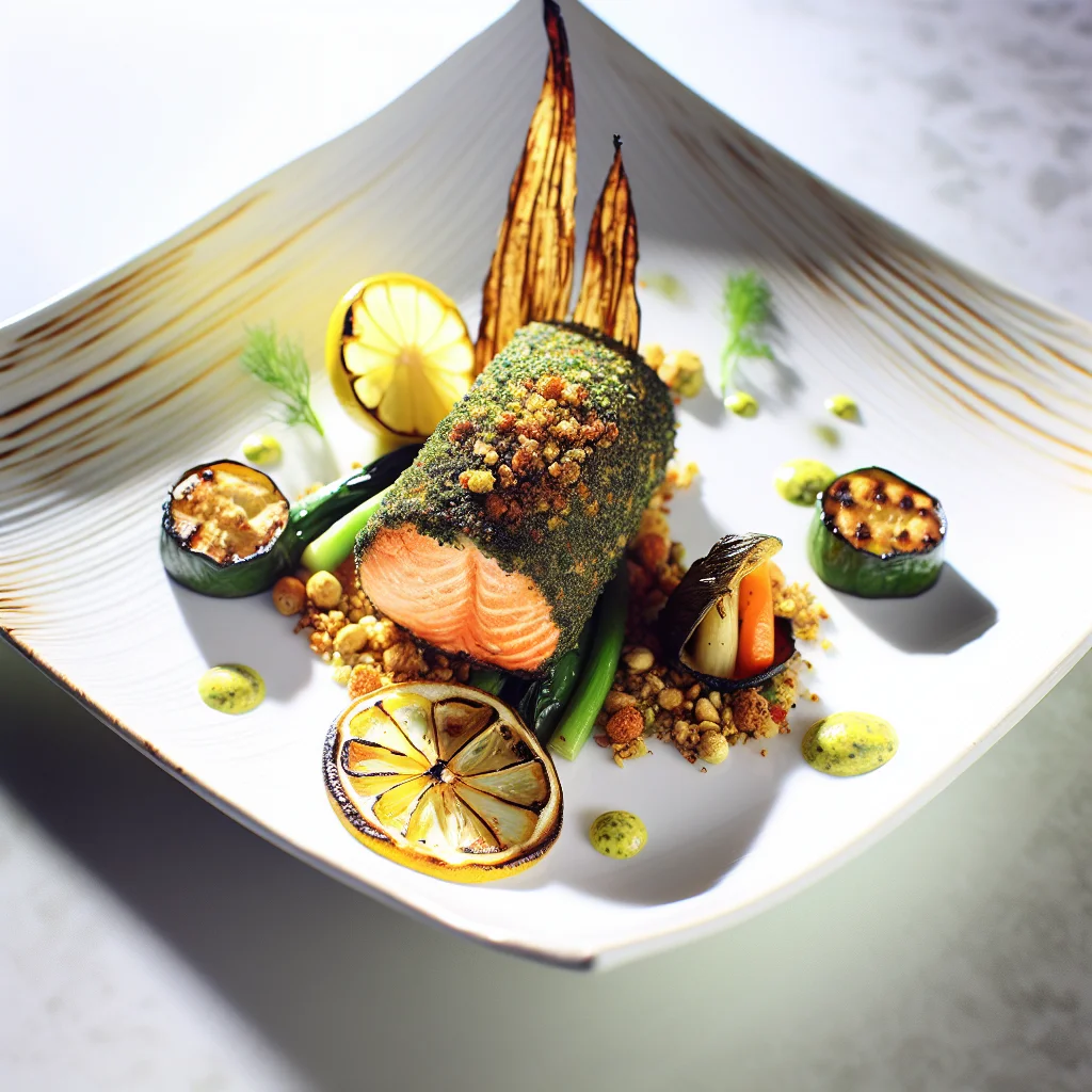 Succès de Saumon en Croûte d'Herbes et Agrumes