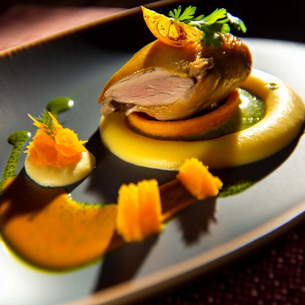 Suprême de Canard aux Agrumes et Purée de Céleri-Rave