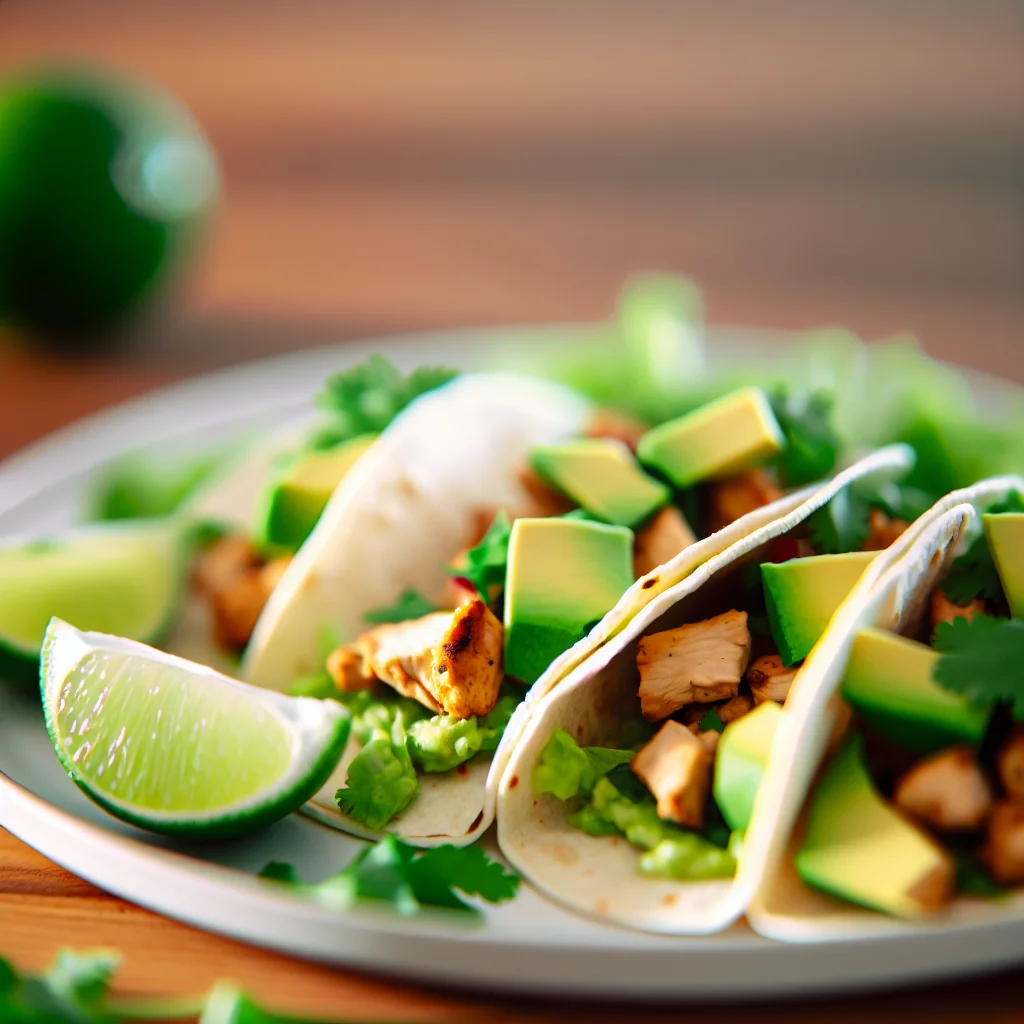 Tacos de Poulet au Citron Vert et Avocat