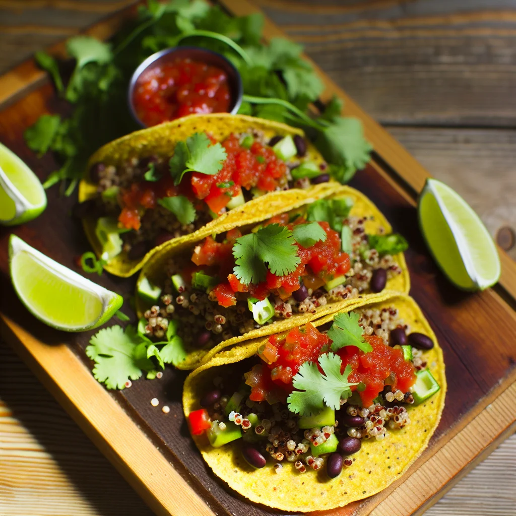 Tacos Végétariens aux Haricots Noirs et Quinoa