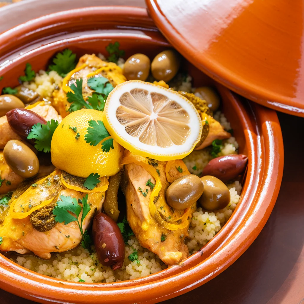 Tagine de poulet aux citrons confits