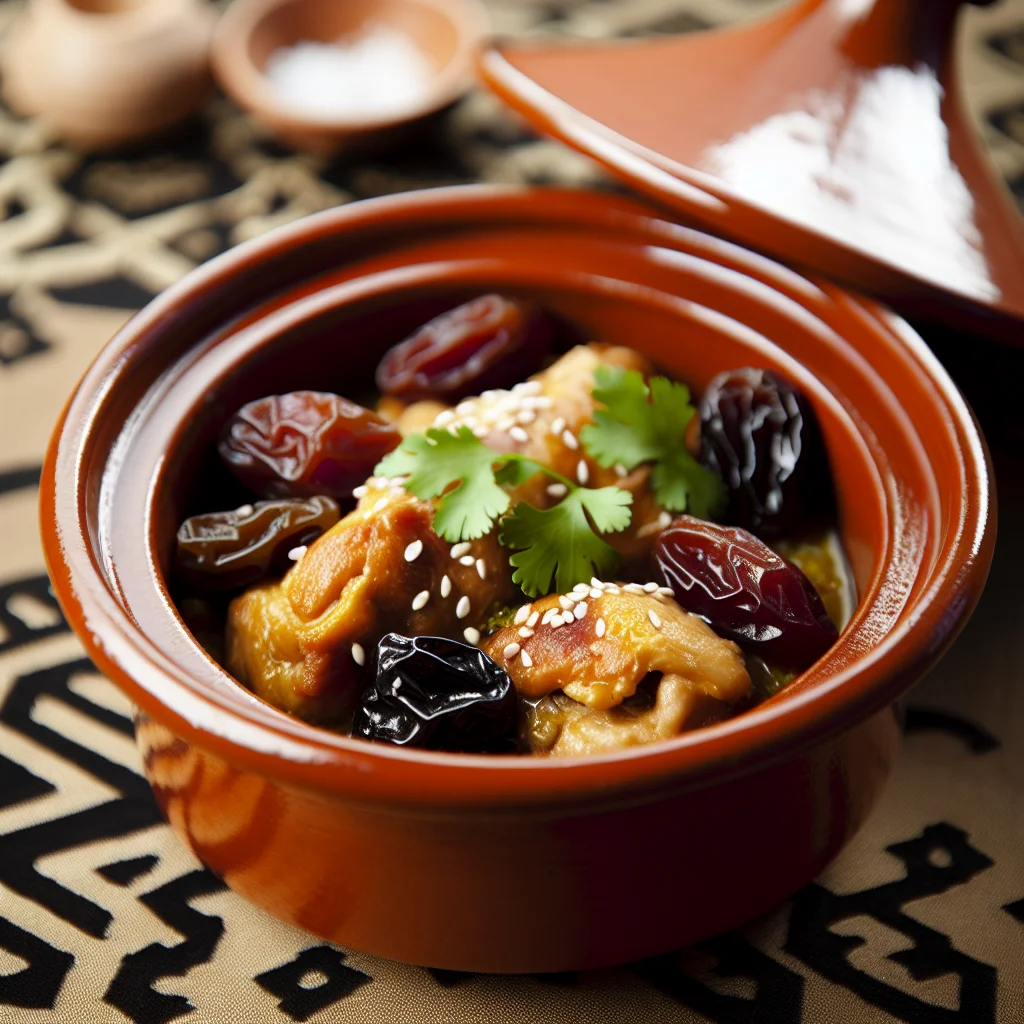 Tajine Marocain de Poulet aux Pruneaux