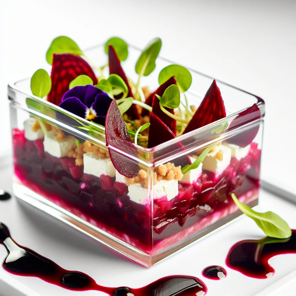 Tartare de betterave et fromage de chèvre