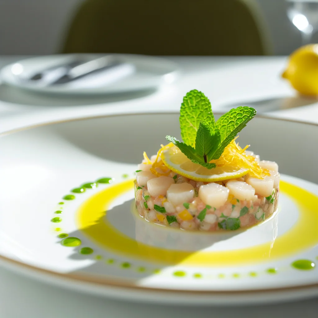 Tartare de Saint-Jacques aux Agrumes et à la Menthe