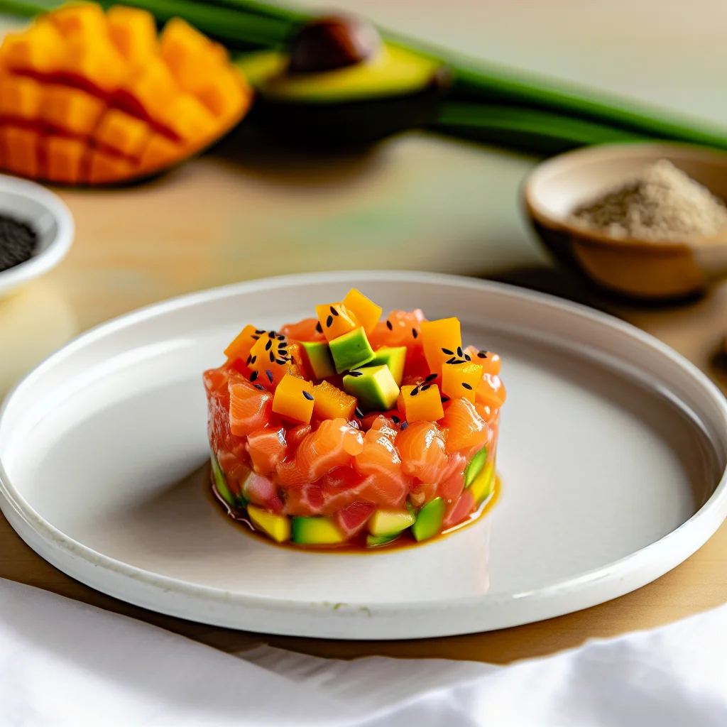 Tartare de Saumon à la Mangue et Avocat