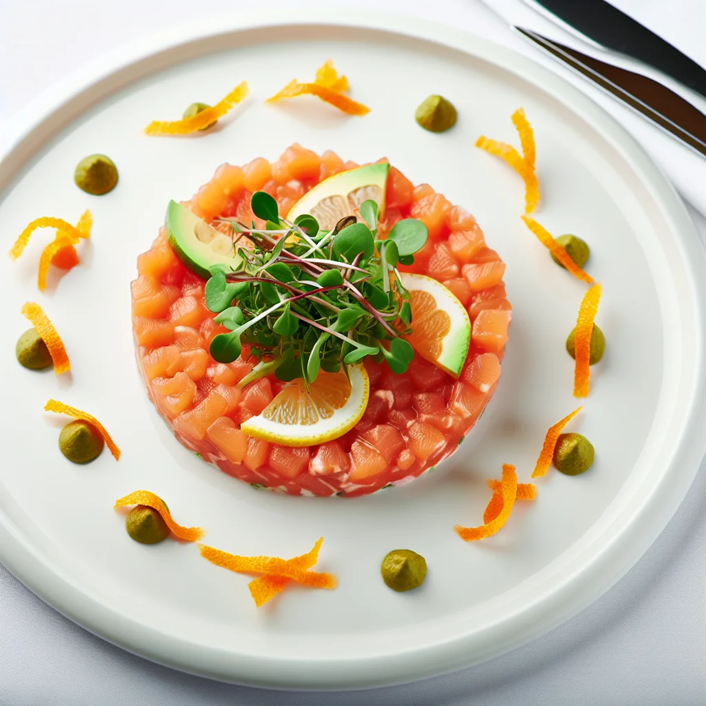 Tartare de saumon aux agrumes et avocat