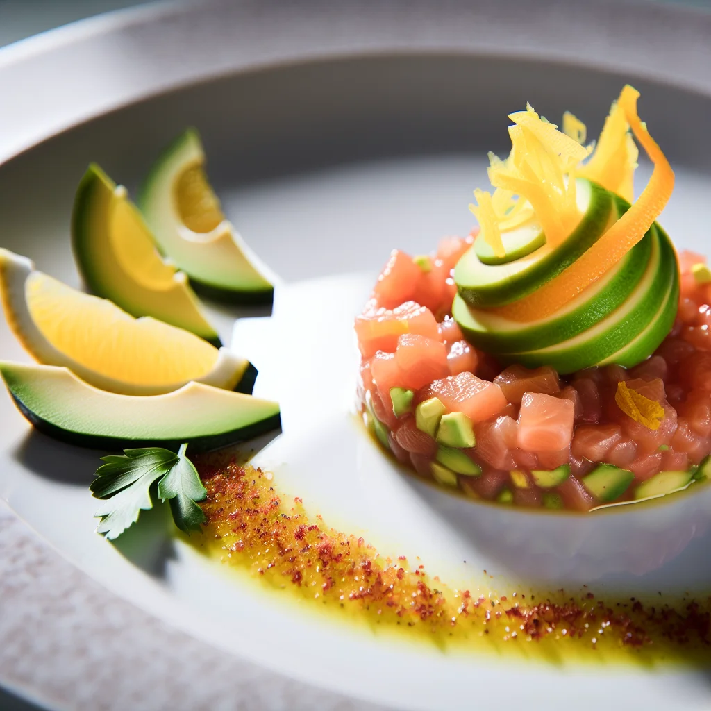 Tartare de saumon aux agrumes et avocat