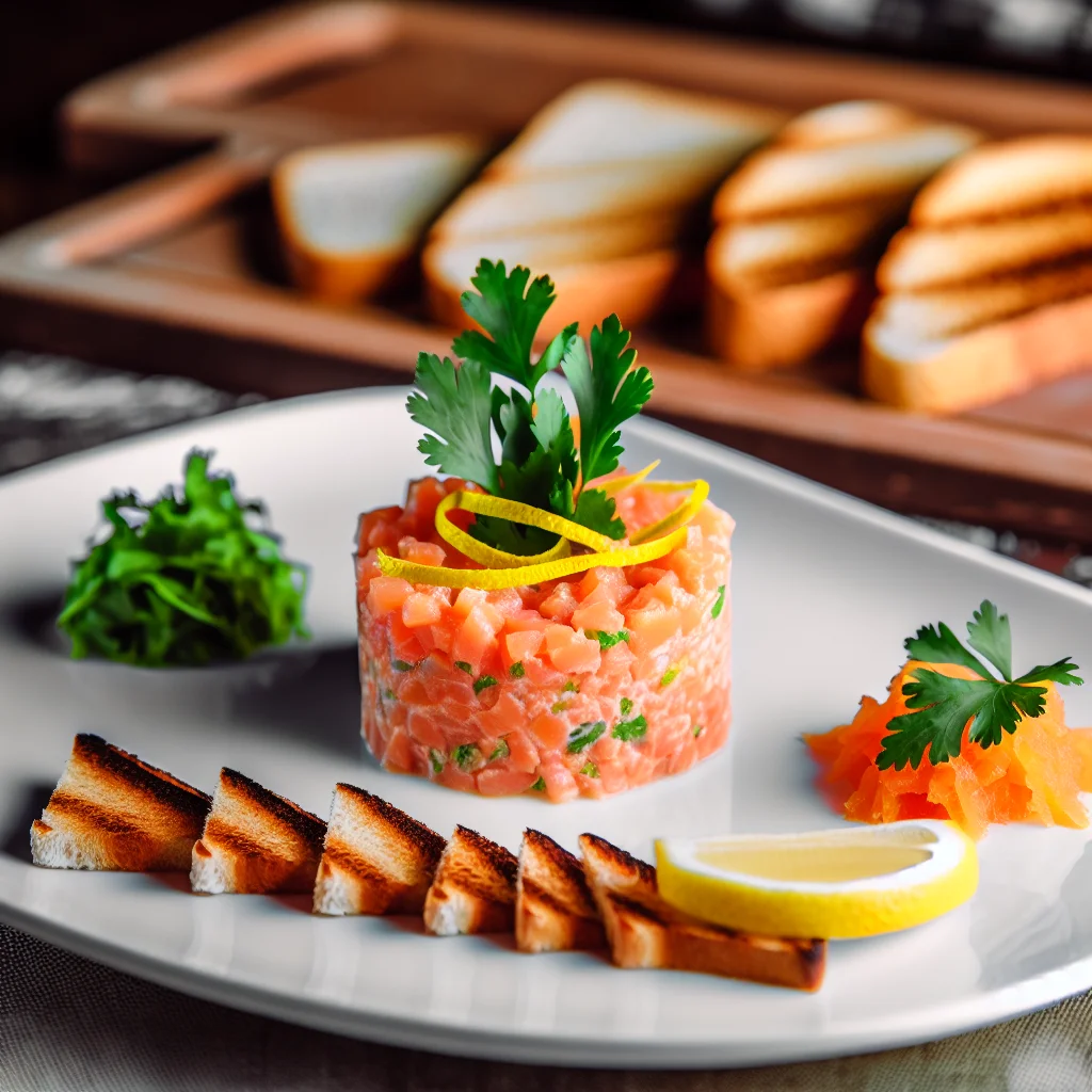 Tartare de saumon aux agrumes et avocat