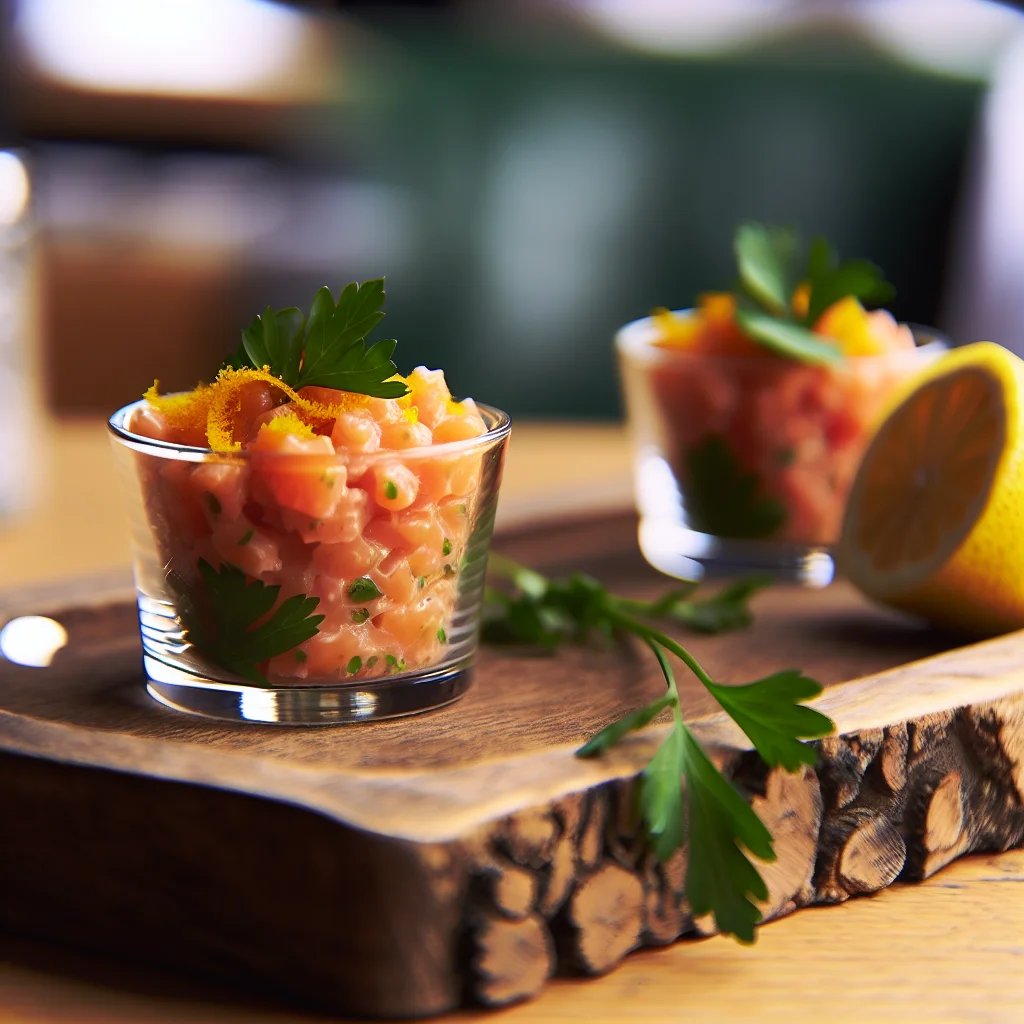 Tartare de saumon frais aux agrumes