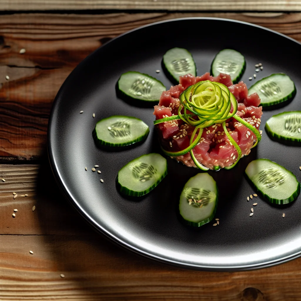 Tartare de thon à la vanille et citron vert