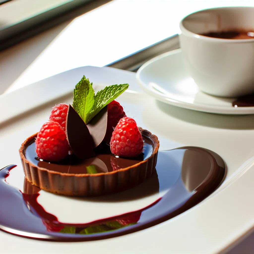 Tarte au Chocolat Noir et Framboises Sauvages