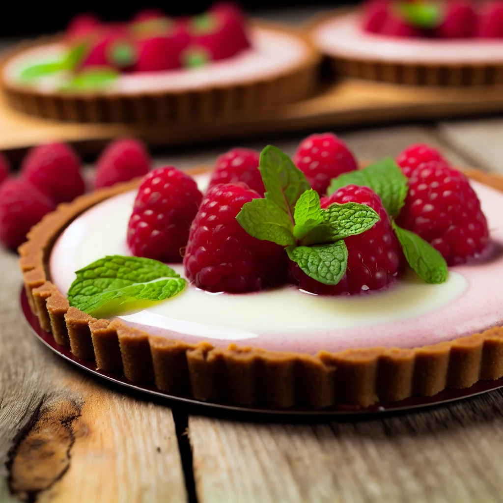 Tarte aux framboises et au chocolat blanc