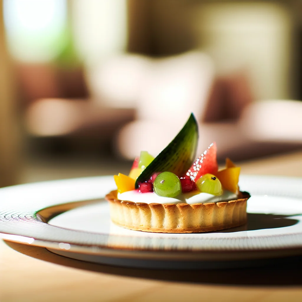 Tarte aux fruits d'été et crème légère au miel