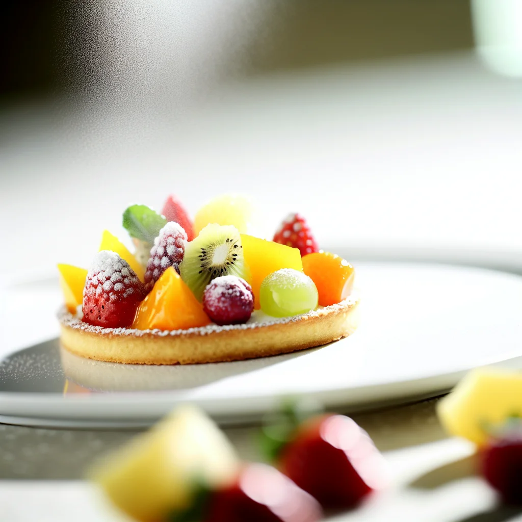 Tarte aux fruits exotiques et crème de coco