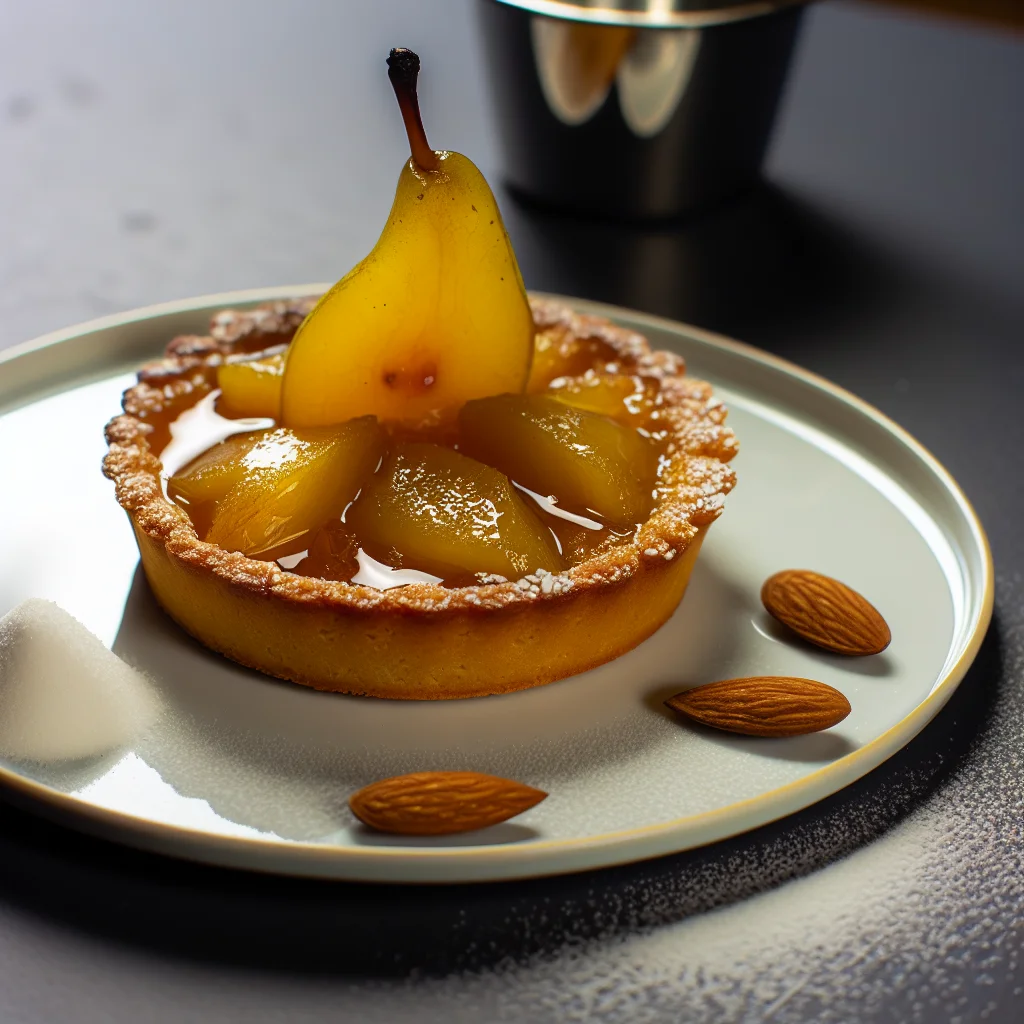Tarte aux poires caramélisées et crème d'amande