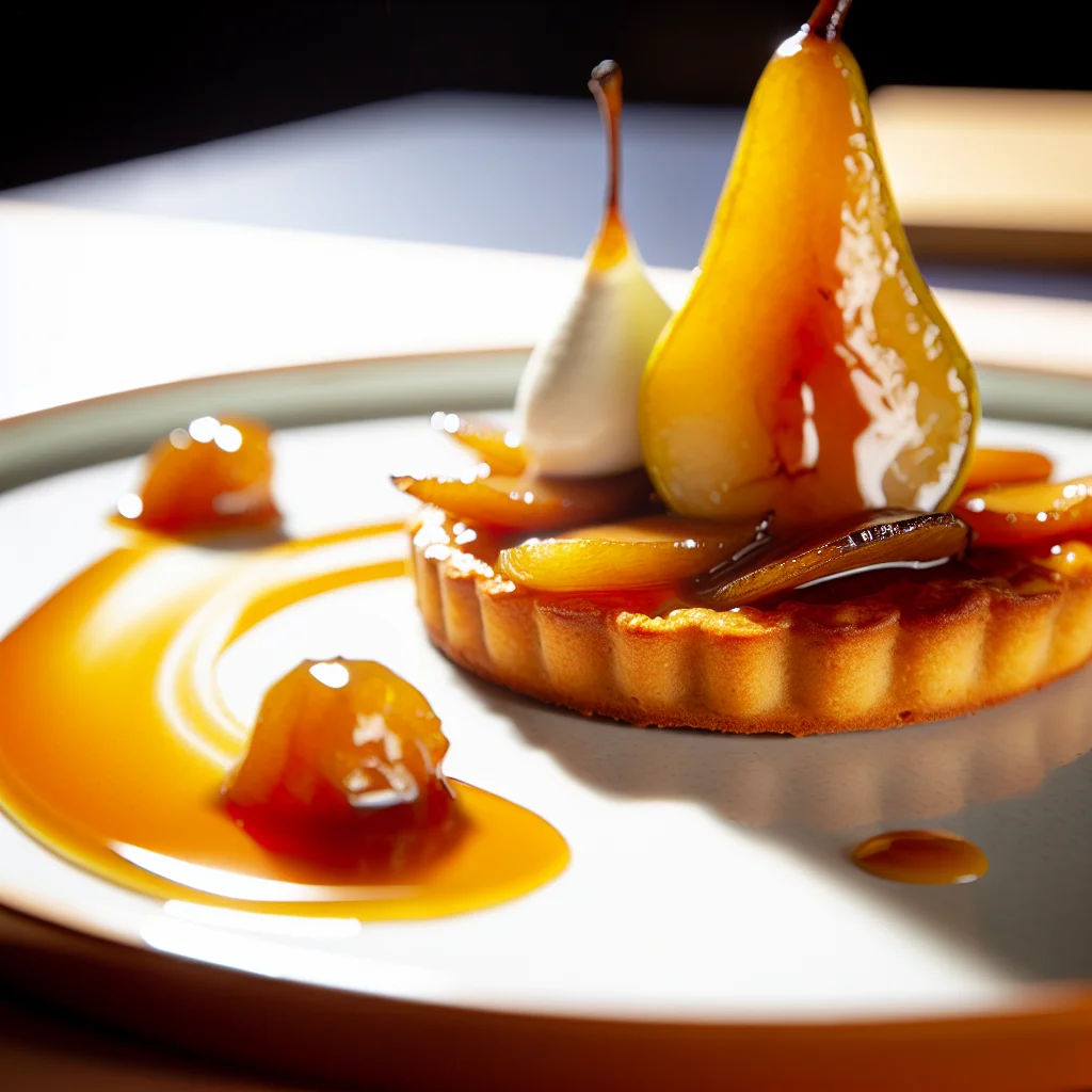Tarte aux Poires Caramélisées et Crème de Mascarpone