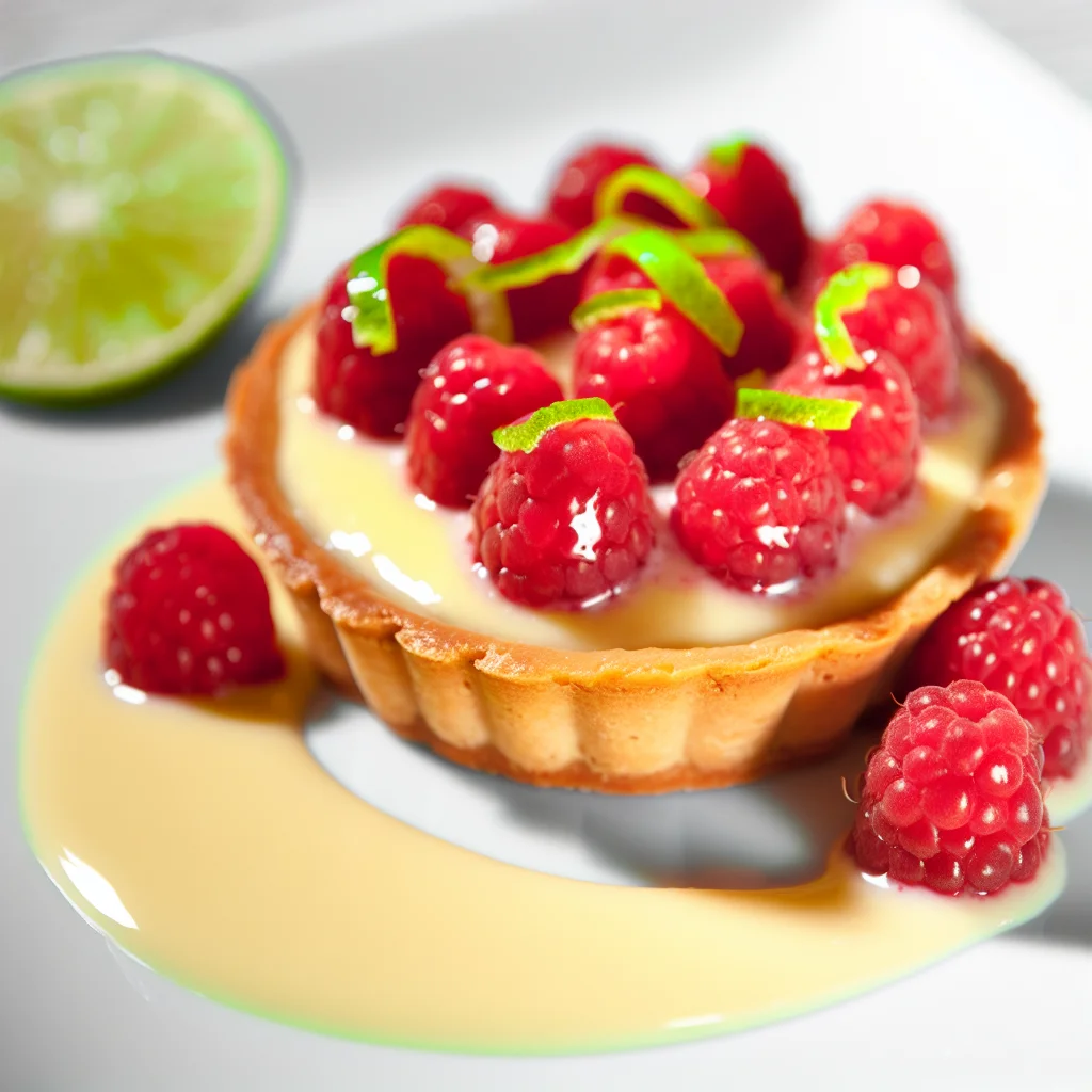 Tartelette à la framboise et ganache chocolat blanc