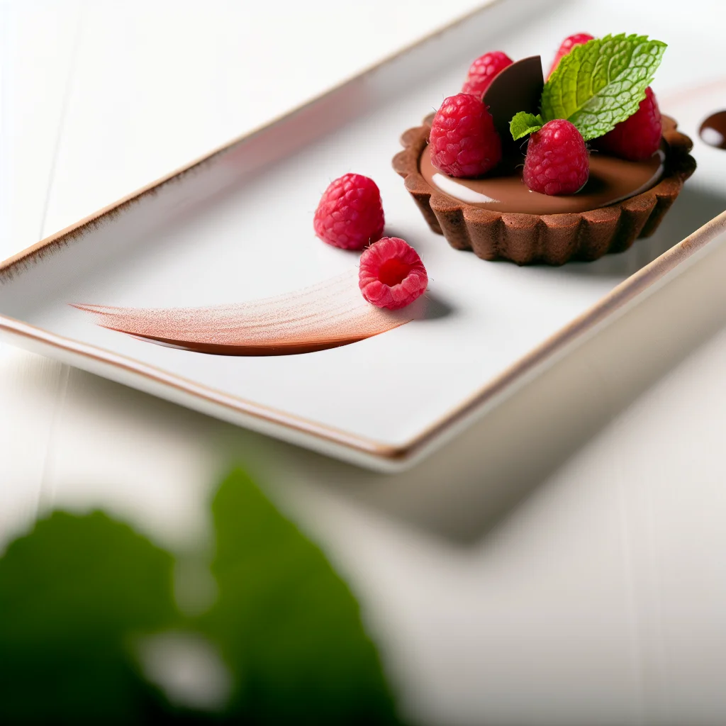 Tartelette au Chocolat et Framboises Éclatantes