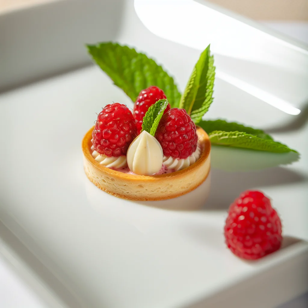 Tartelette aux framboises et au chocolat blanc