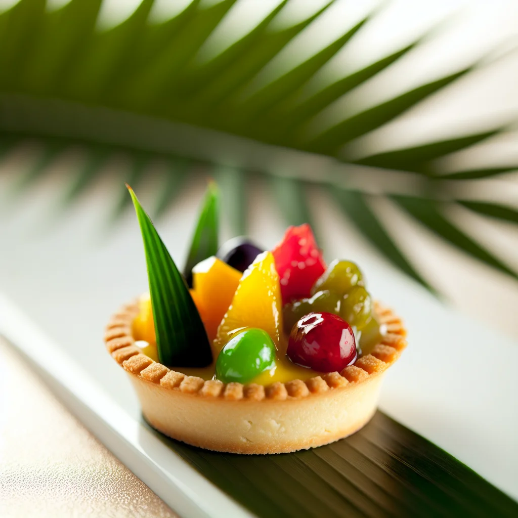 Tartelette aux fruits exotiques et crème de coco