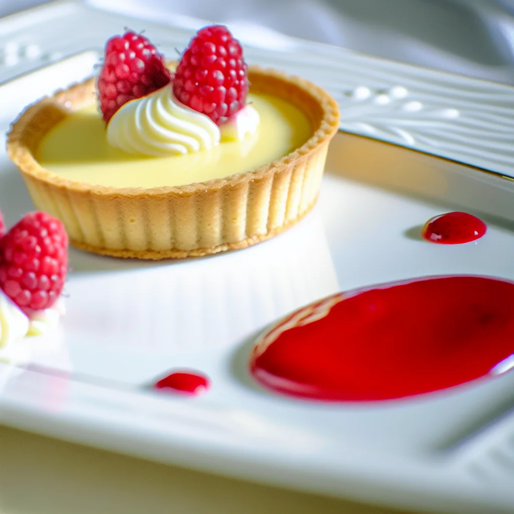 Tartelette Framboise-Chocolat Blanc en Écrin de Sable