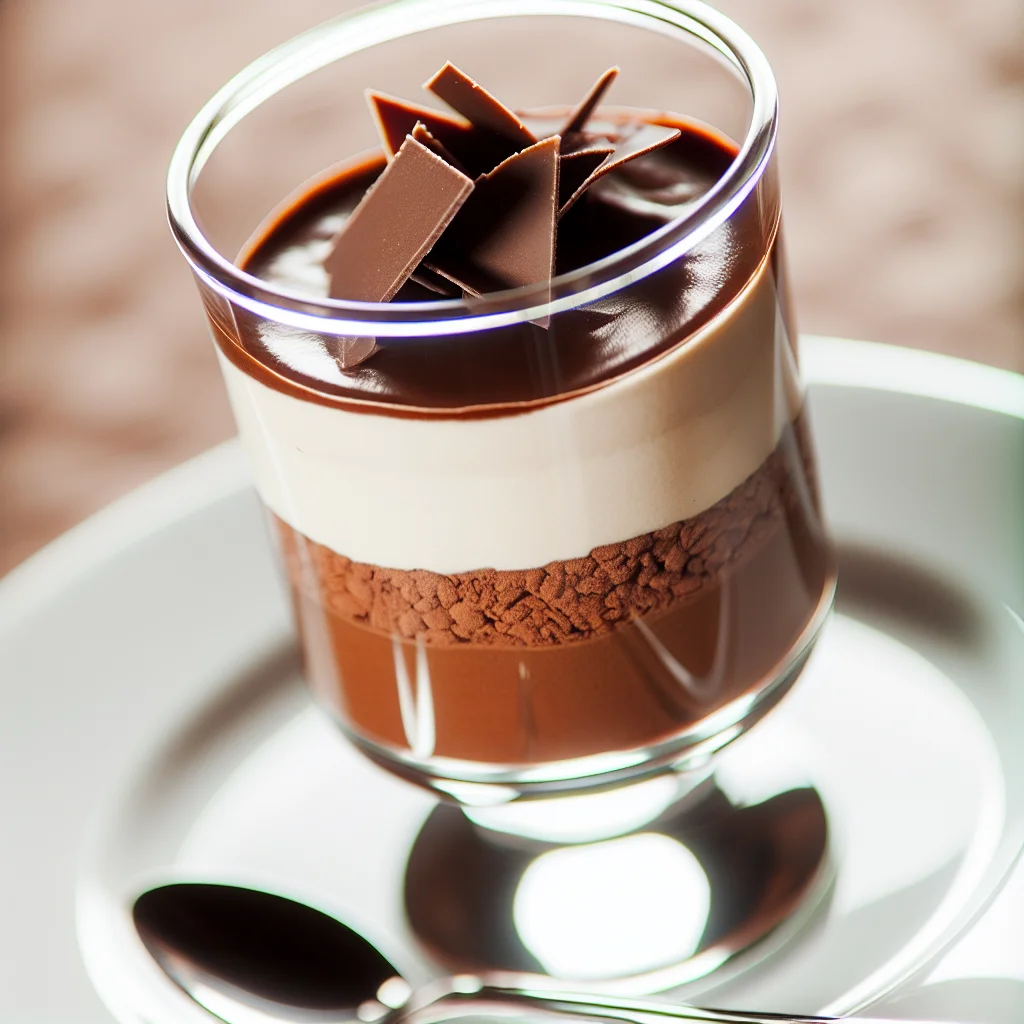 Trio de mousse aux trois chocolats en verre