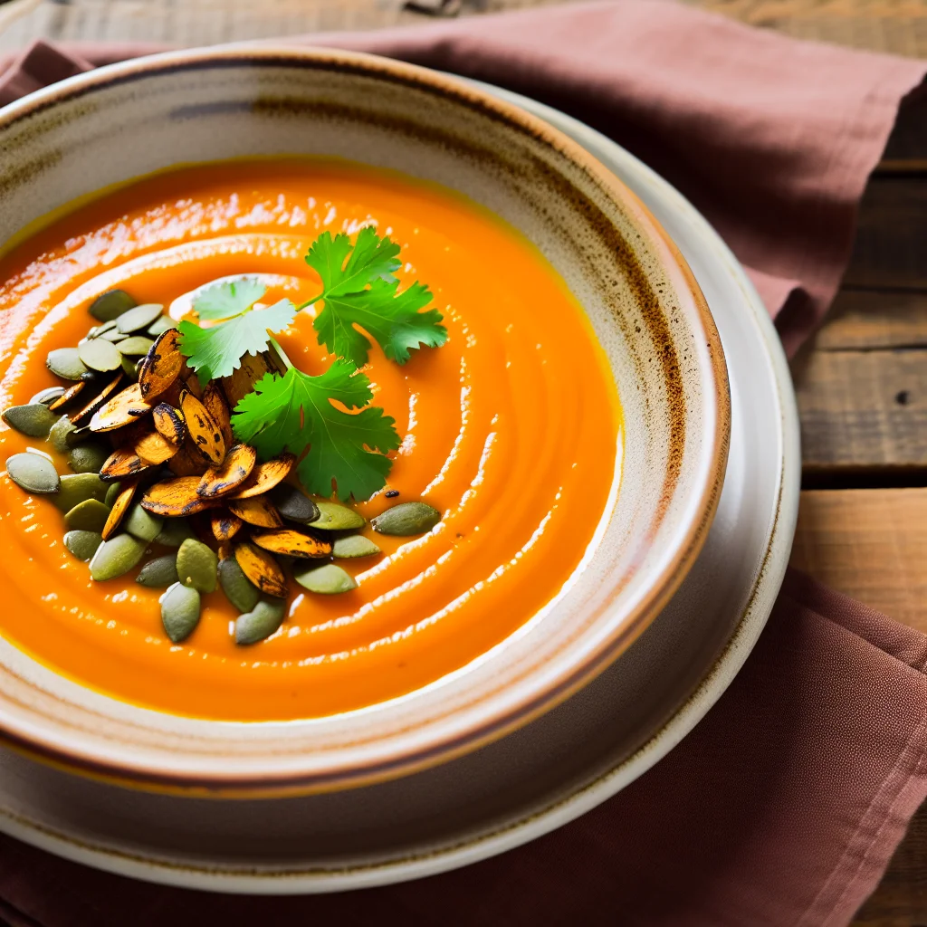 Velouté d'automne à la courge et au gingembre