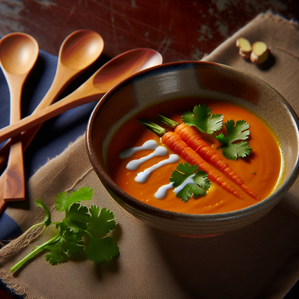 Velouté de Carottes et Gingembre au Lait de Coco