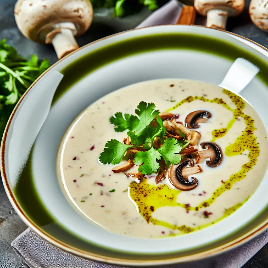 Velouté de Champignons et Noix de Coco