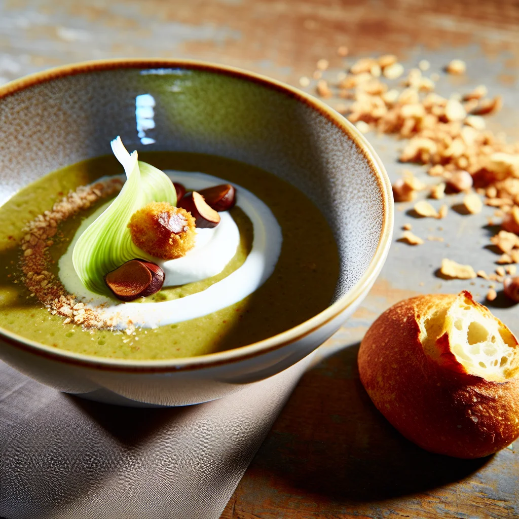 Velouté de Châtaignes et Poireaux au Curry