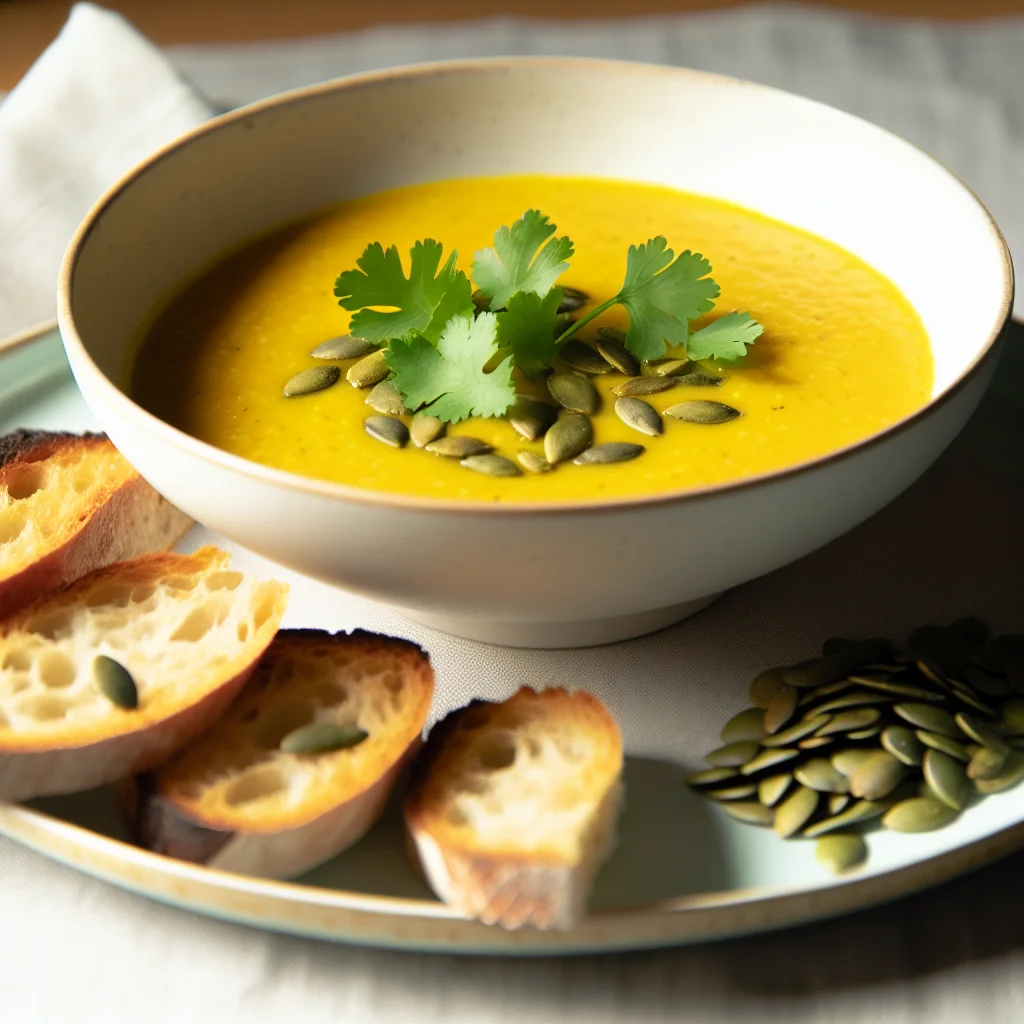 Velouté de potimarron au lait de coco et curry