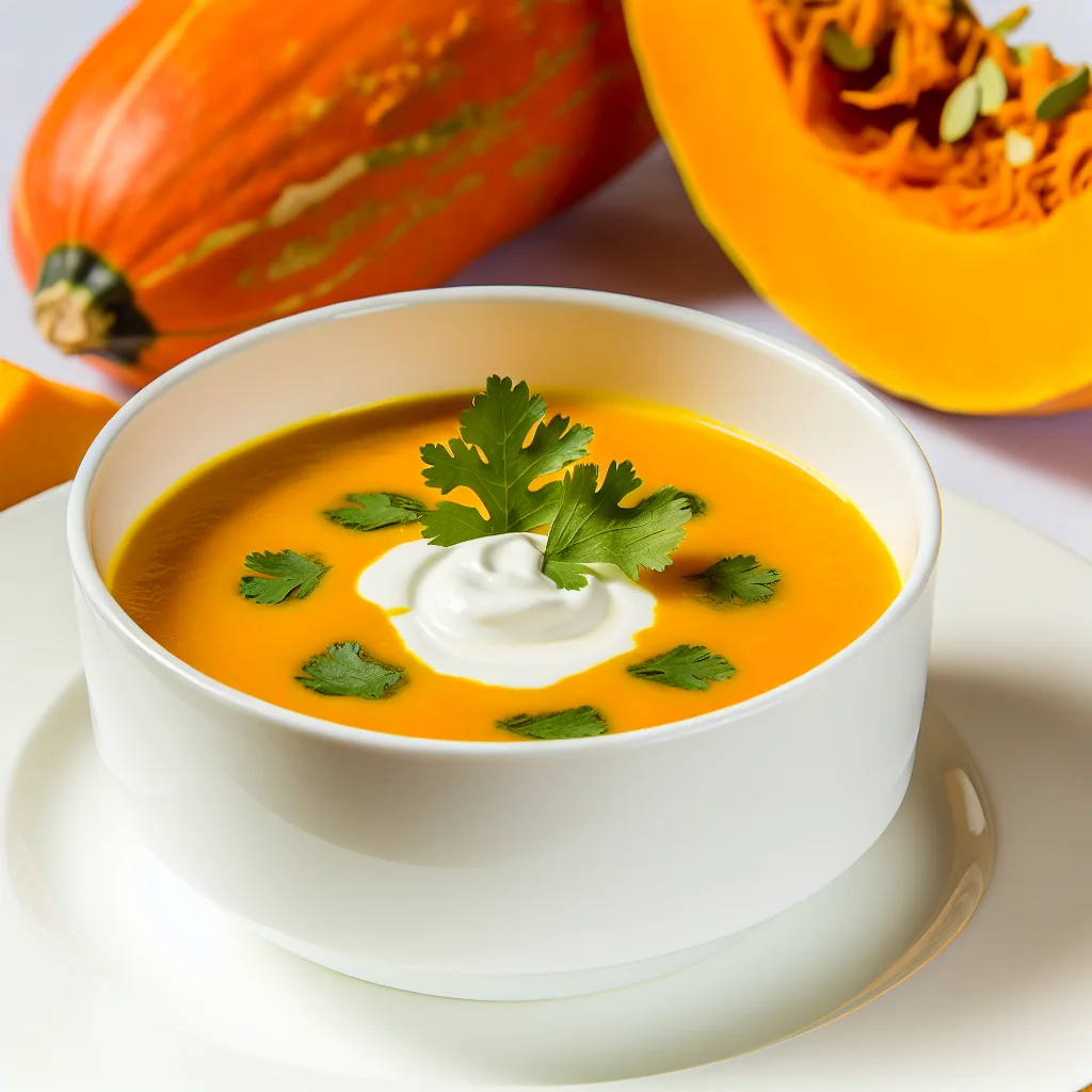 Velouté de potimarron et lait de coco aux épices douces