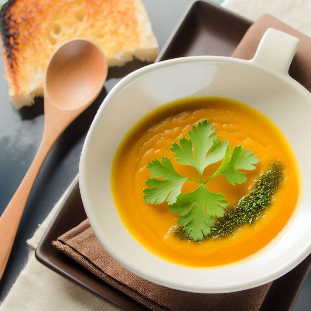 Velouté de potimarron et lait de coco aux épices
