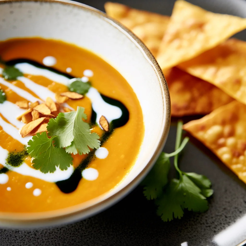 Velouté Épicé de Patate Douce et Lait de Coco