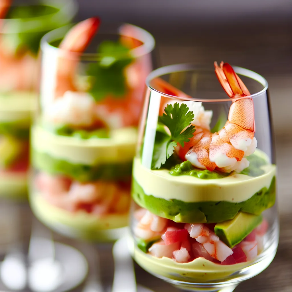 Verrine de Crevettes et Avocat au Citron Vert