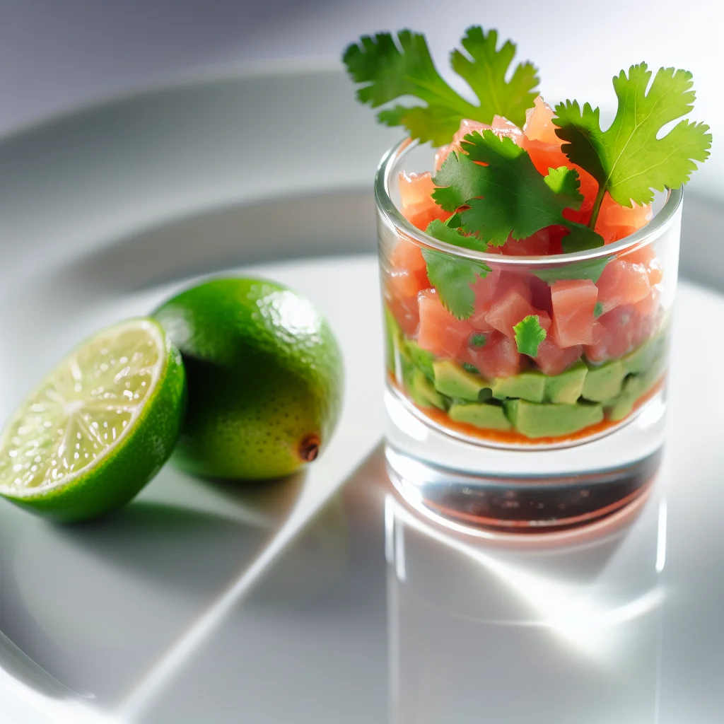 Verrine de Tartare de Saumon à l'Avocat