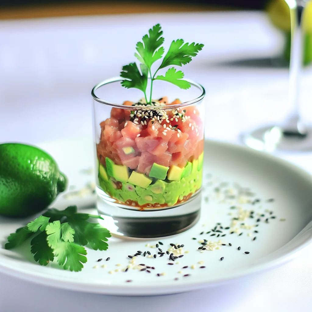 Verrine de Tartare de Saumon et Avocat